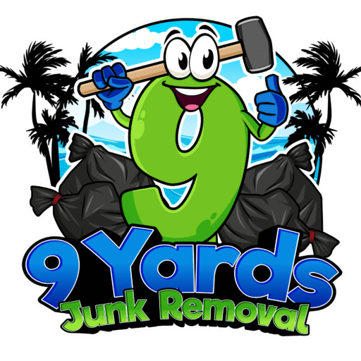 9 yards junk removal logo